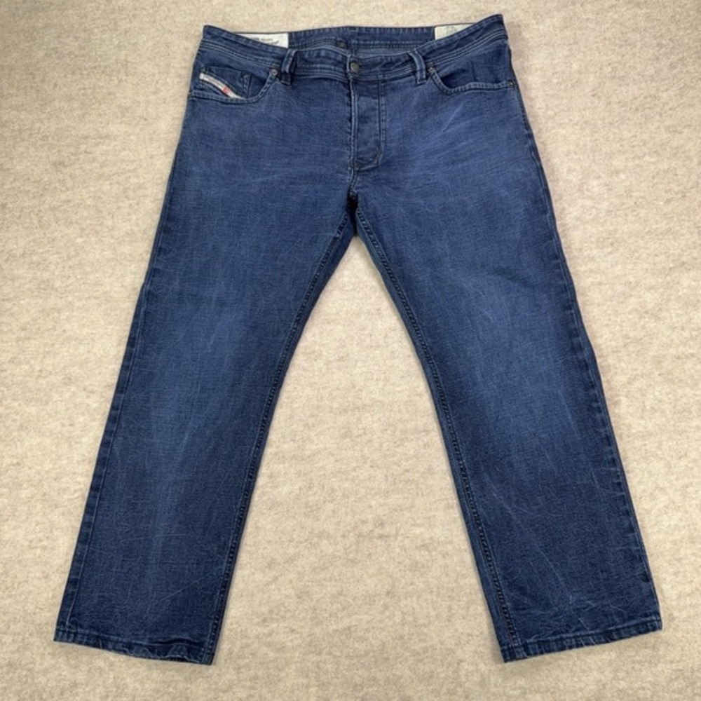 Diesel Larkee‎ Mens Jeans 40x27 Blue Regular Straight Button Indigo Stretch